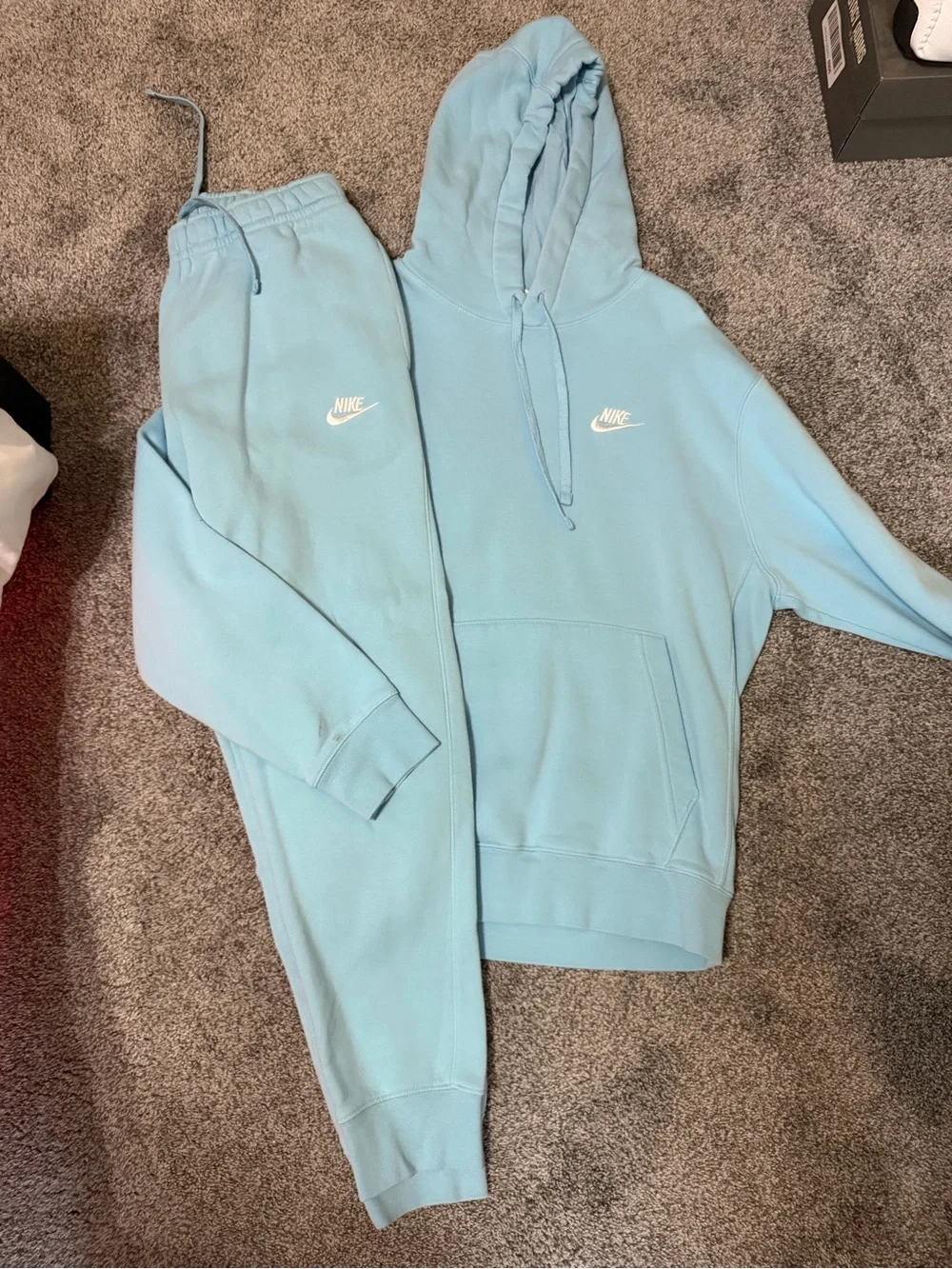 Nike Kids Light Blue Hoodie & Jogger Sweatpants Set